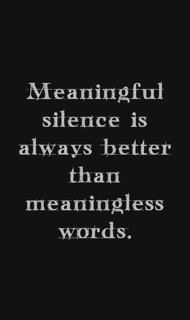 meaningful silence