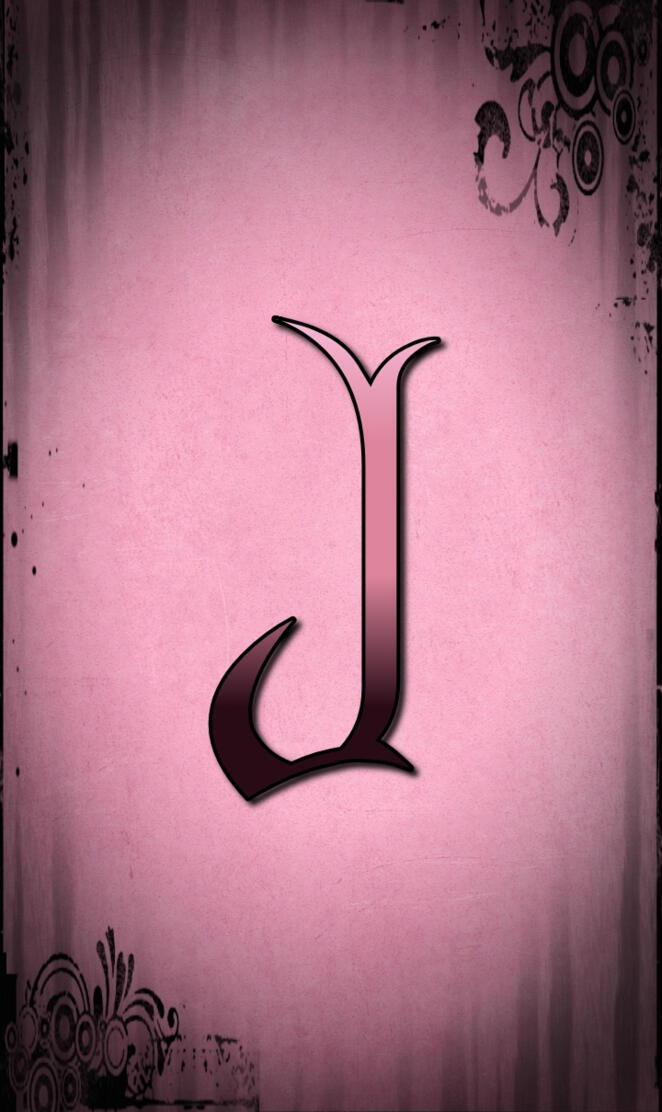 Pink Letter J