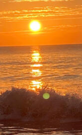 Sunrise by the ocean