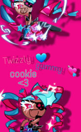 Twizzly gummy cookie 