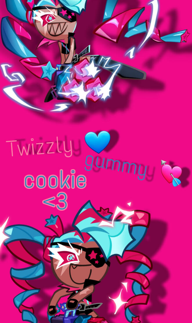 Twizzly gummy cookie 