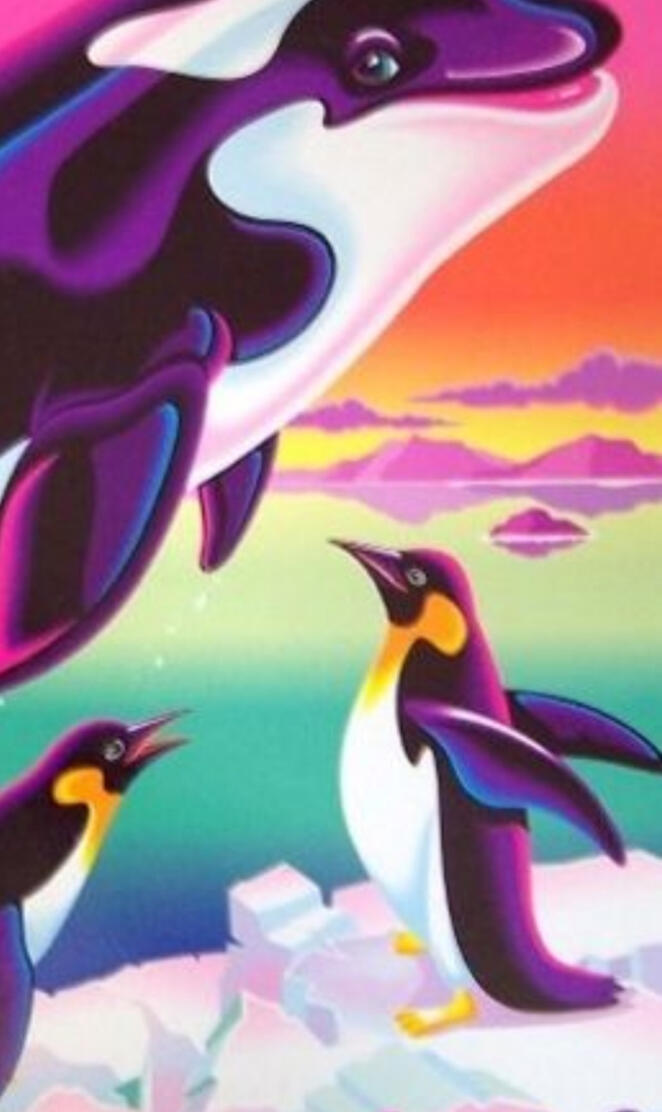 Lisa Frank Orca whale