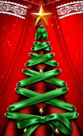 Lace up Christmas tree