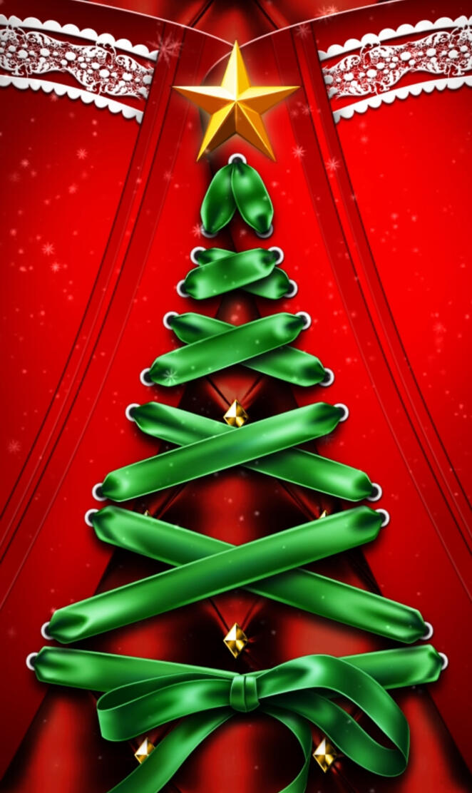 Lace up Christmas tree