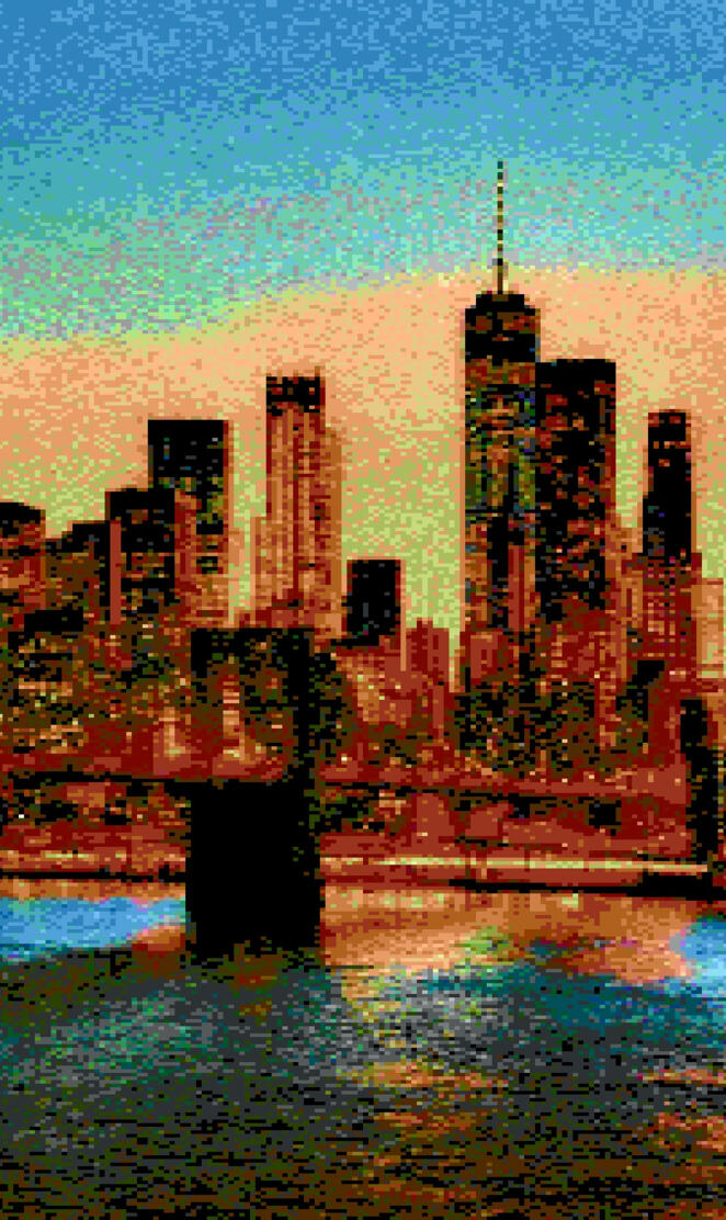 8bit newYork skyline