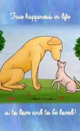Dog Cat LOVE art