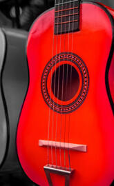 red guitar
