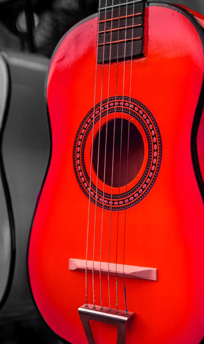 red guitar