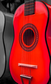 red guitar