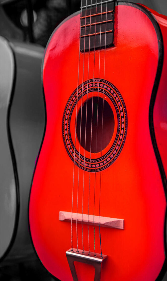 red guitar