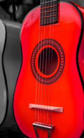 red guitar