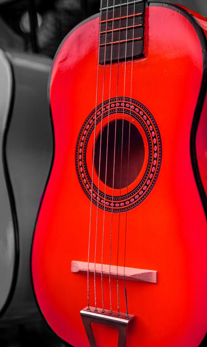 red guitar