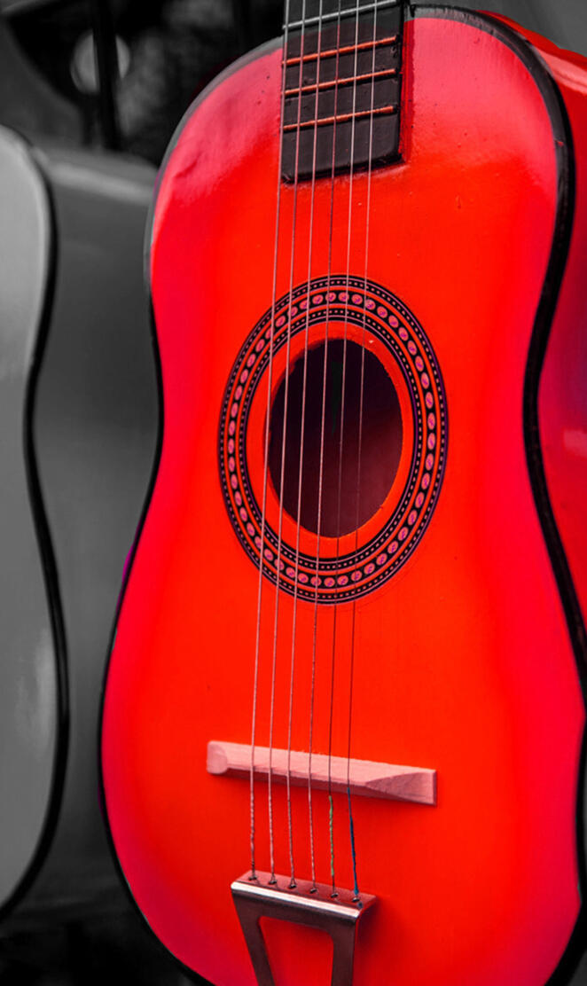 red guitar