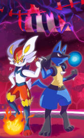 Cinderace and Lucario!