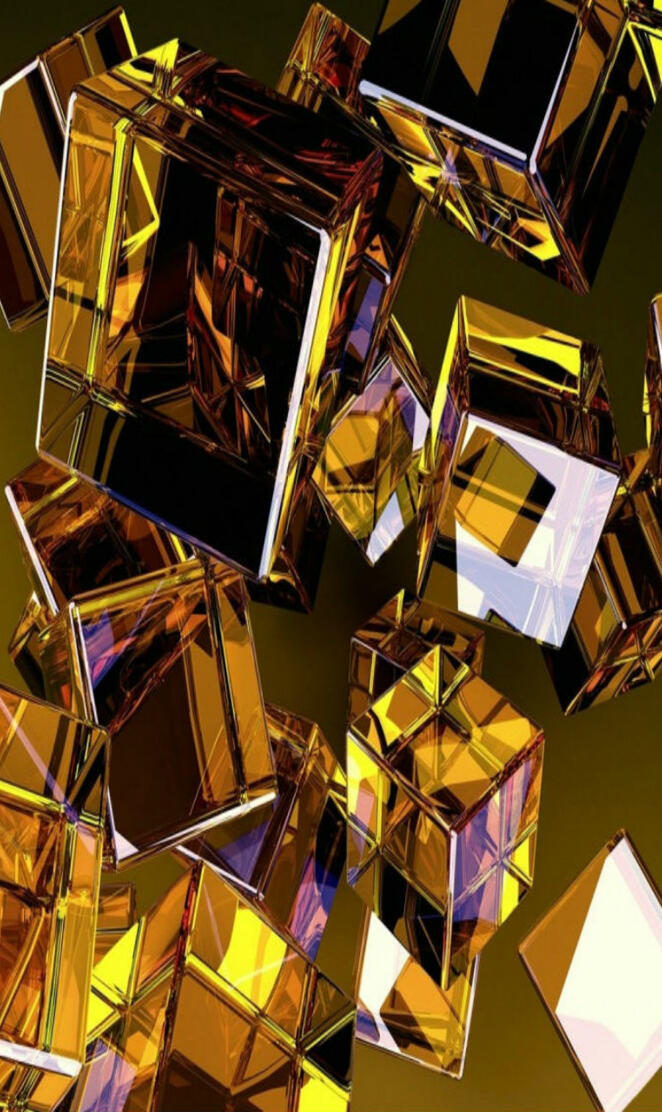 3d Golden Cubes