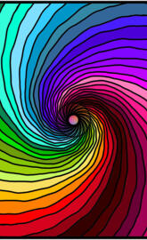 rainbow swirl colours