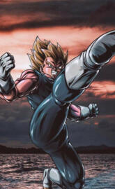 Vegeta fighting 