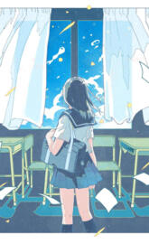 anime school scenery