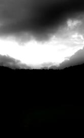 black and white sky