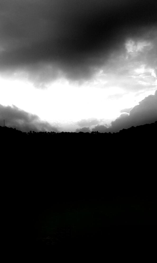 black and white sky