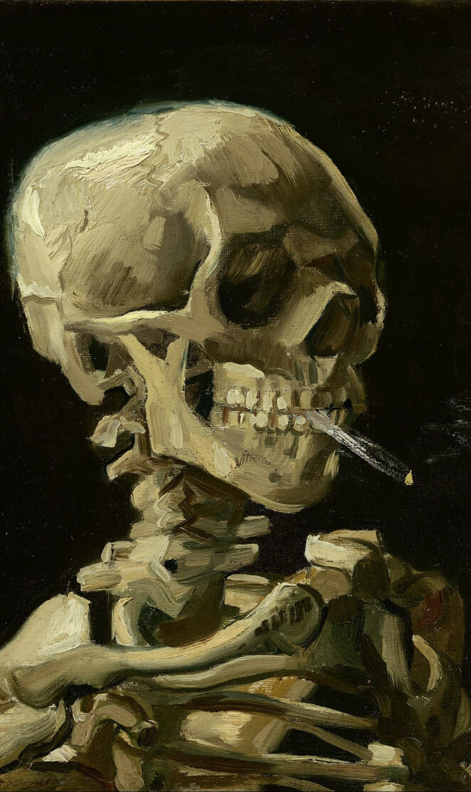 Skeleton Smoking