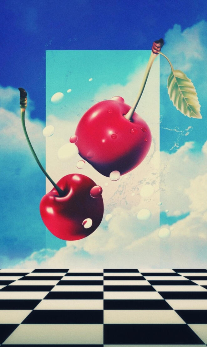 Vaporwave cherries