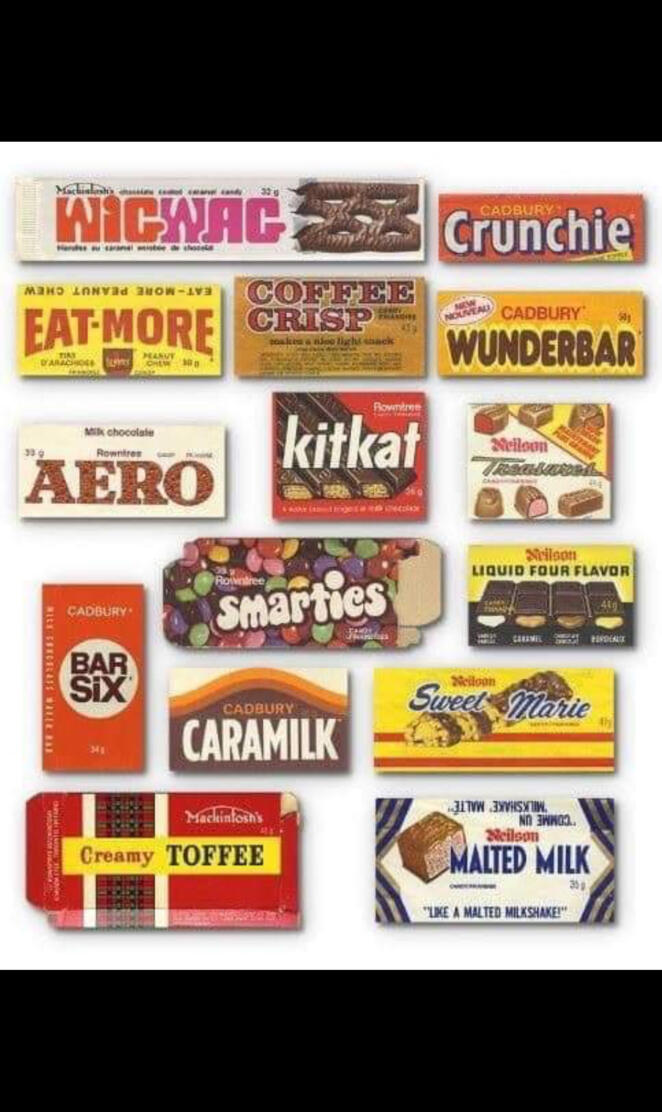 classic candy bars