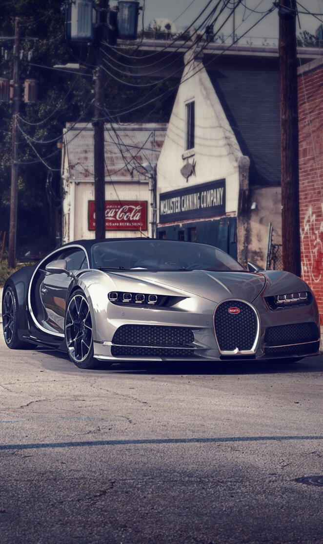 Grey Bugatti Chiron