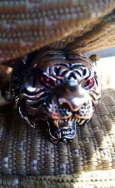Tiger silver ring