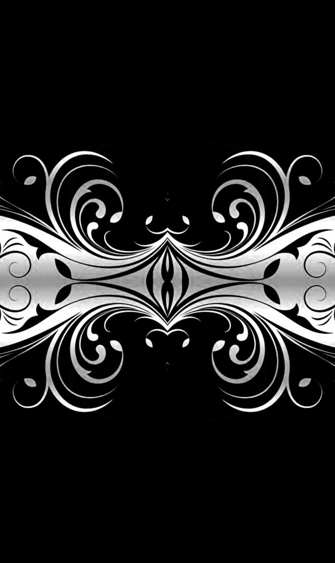 black silver floral 3d