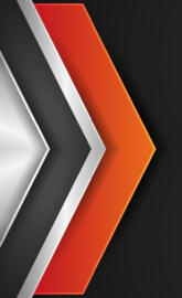 black silver orange 3d