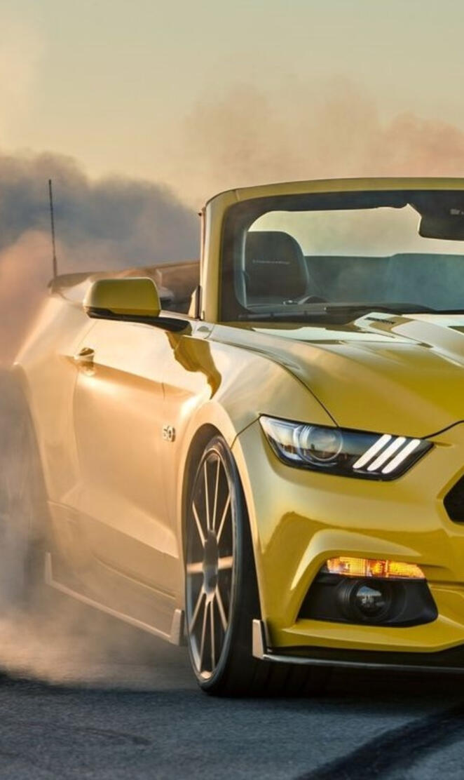 yellow Mustang