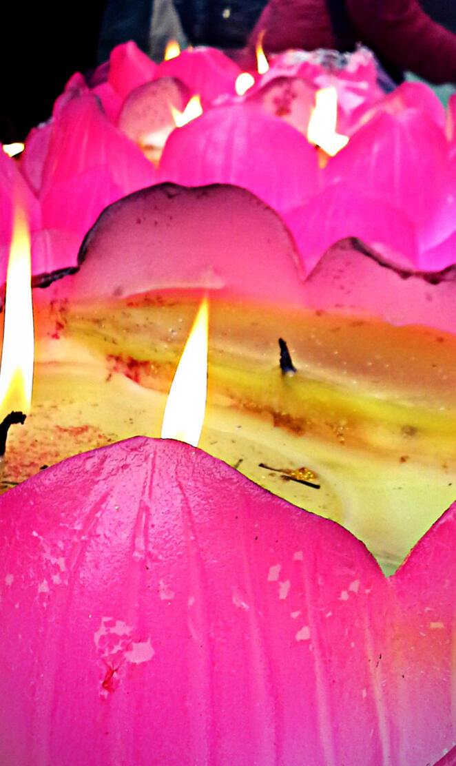 Buddha Temple Candle