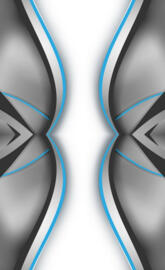 blue white gray curves