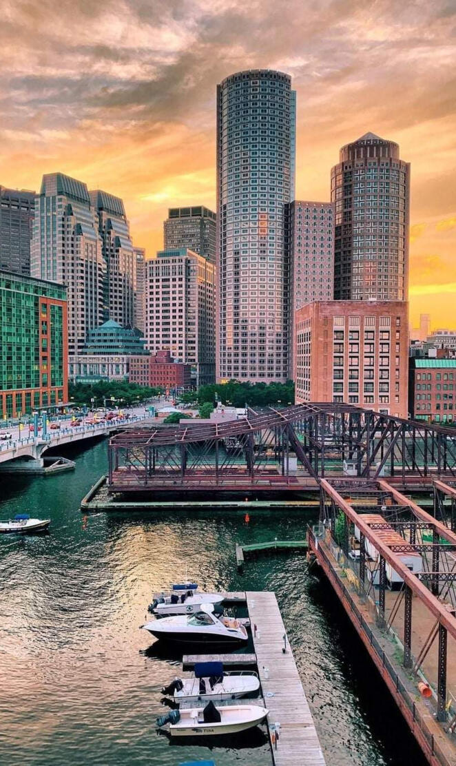 Boston seaport Massach