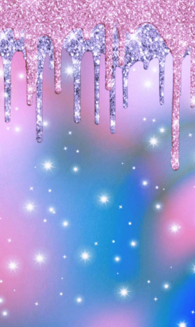 Blue pink drip effect