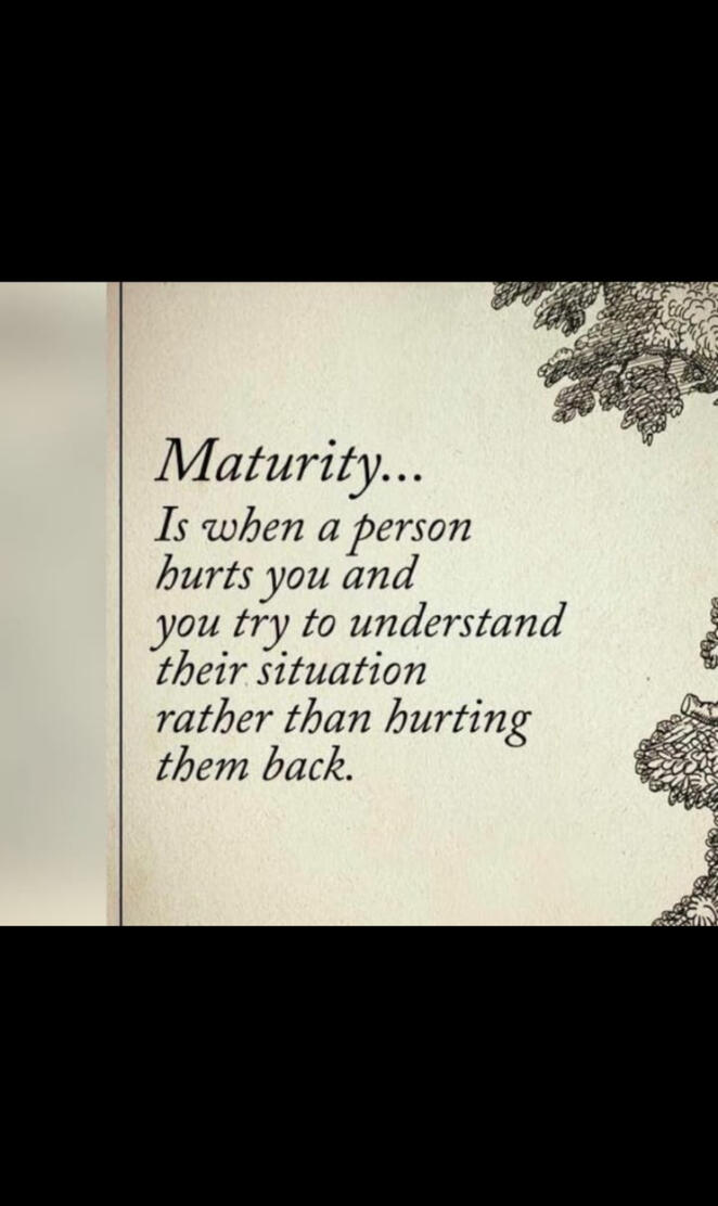 Maturity slogan