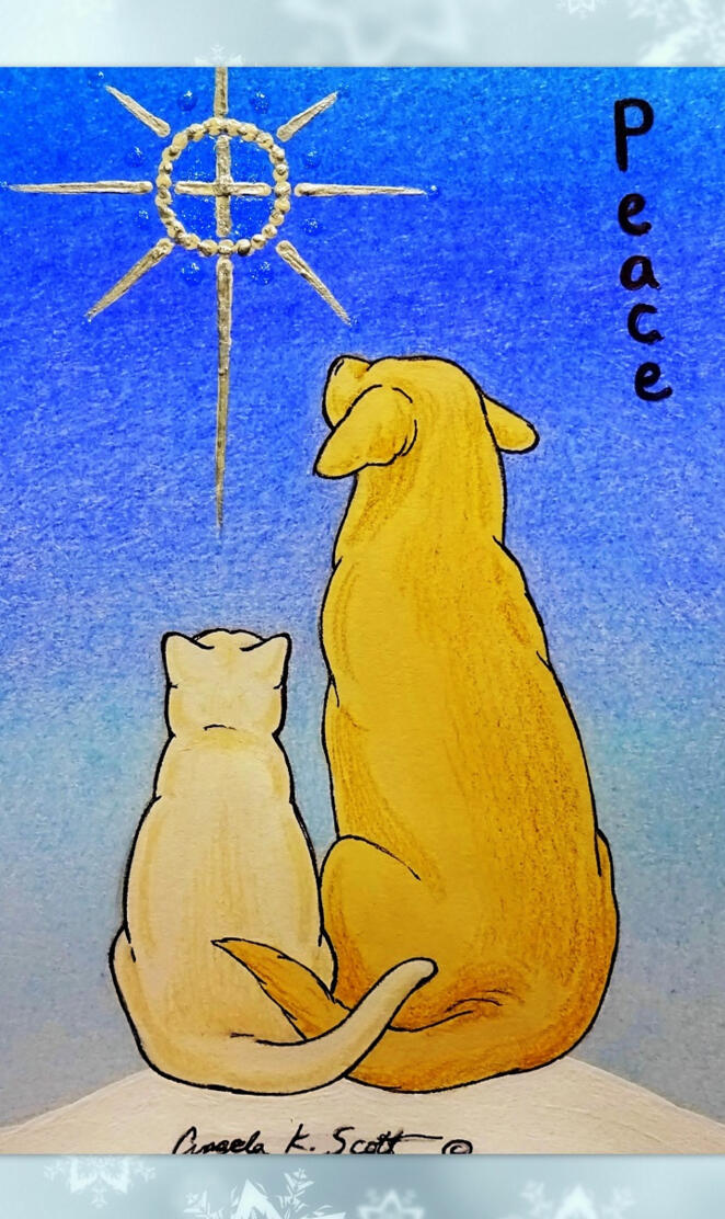 Peace Cat and Dog