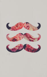 Floral Mustache Trio