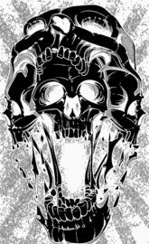 white trio of skulls