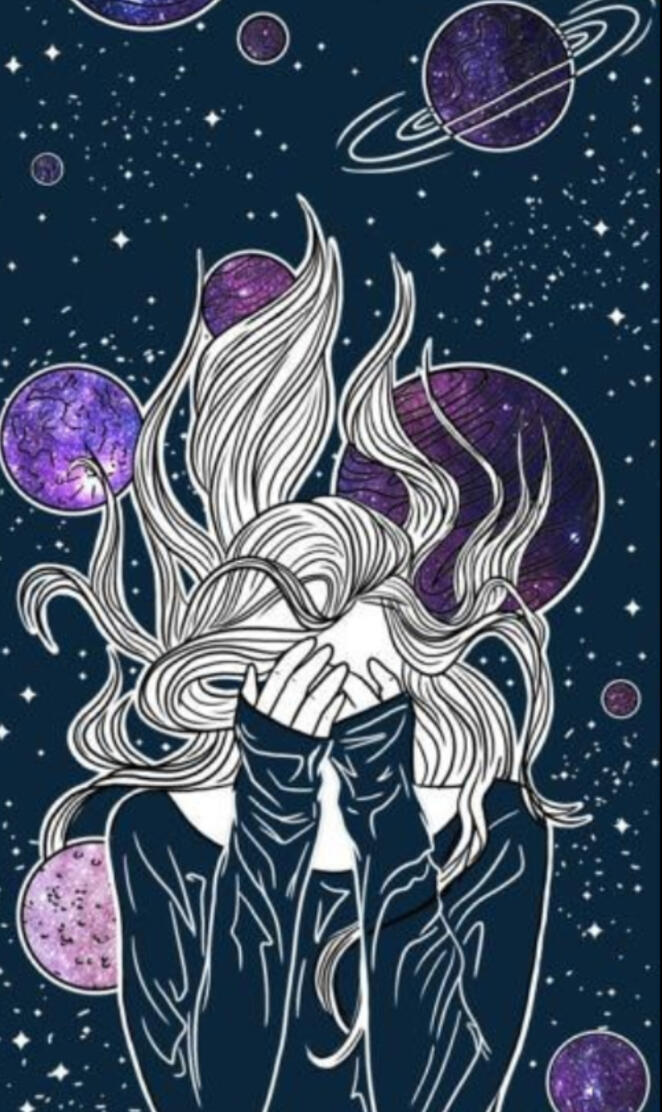 Girl in space
