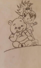 Pooh and pebbles