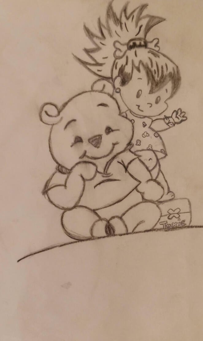 Pooh and pebbles
