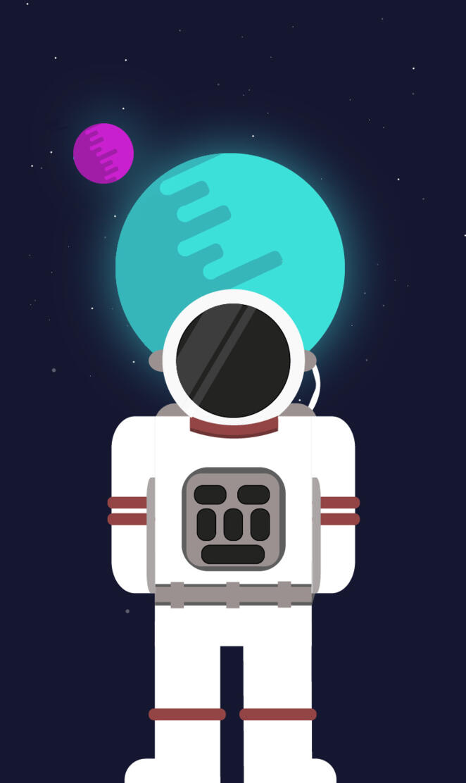 Astronaut on space