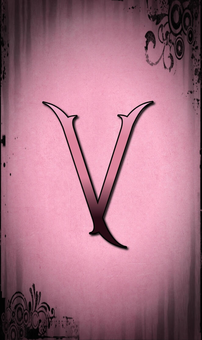 Pink Letter V