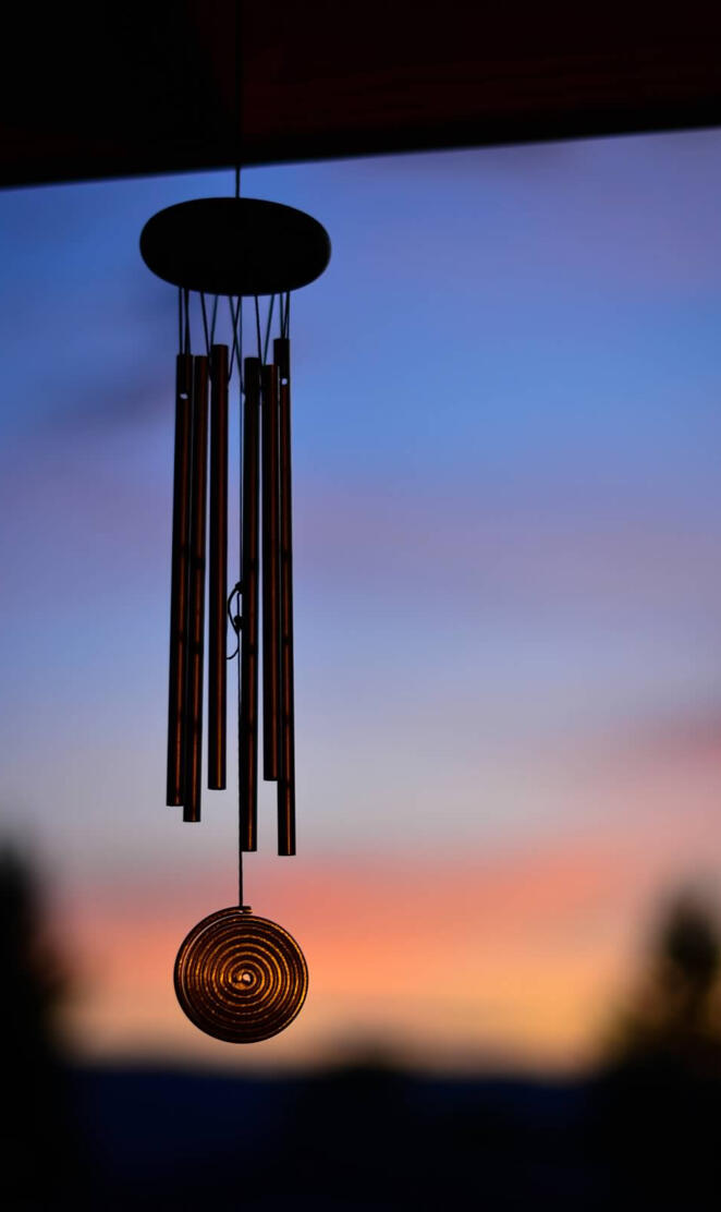 Wind chime sunset