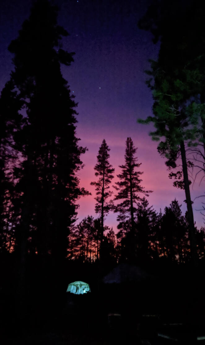 Camp at Dusk