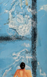 swimmer swimming art