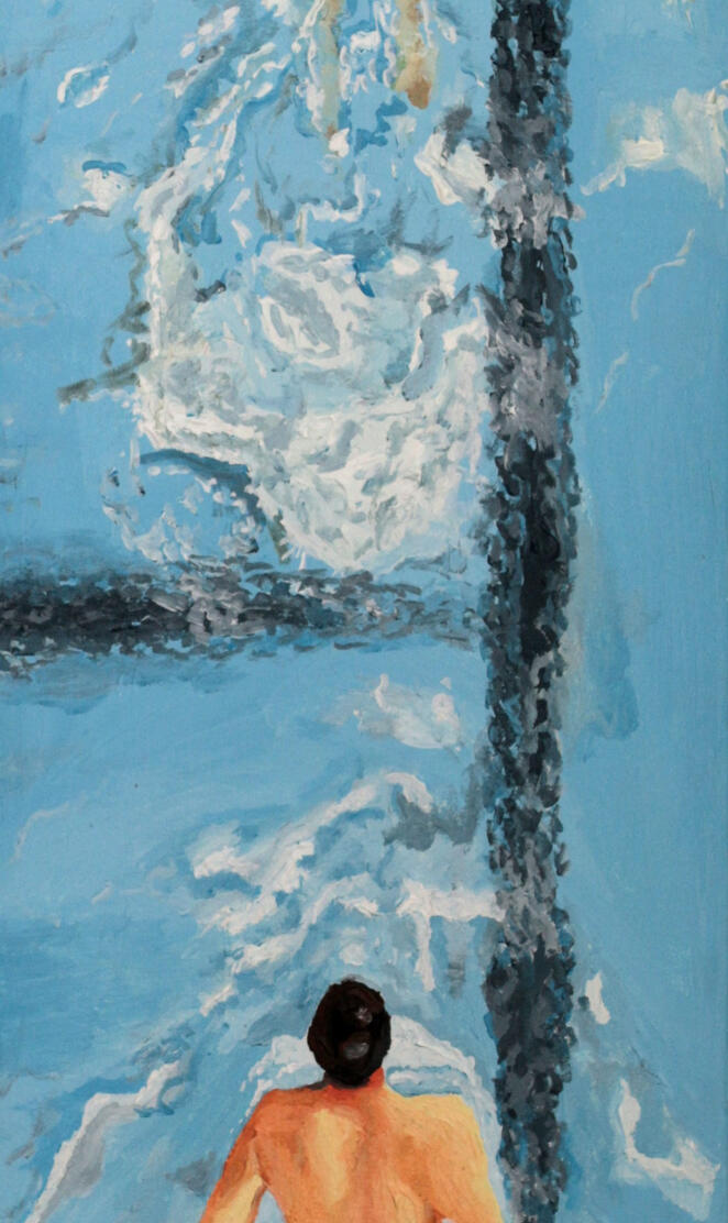 swimmer swimming art