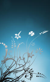 Abstract blue floral